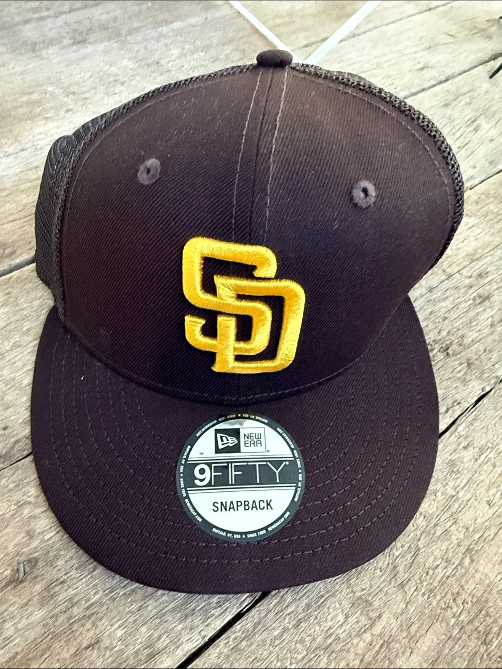 New Era Kids San Diego Padres Brown Hat with Yellow Logo